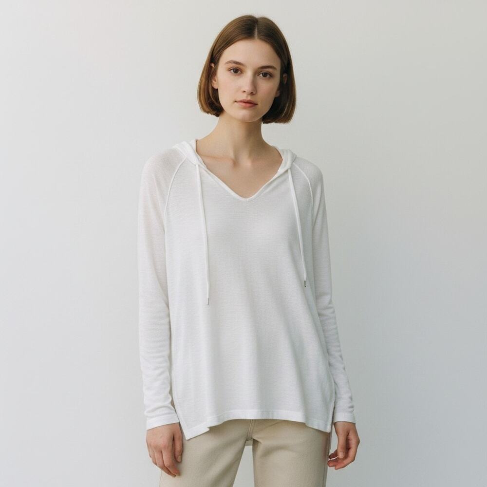 Live Love Dream Aeropostale Hooded Knit Pullover White XL Womens Lounge Top